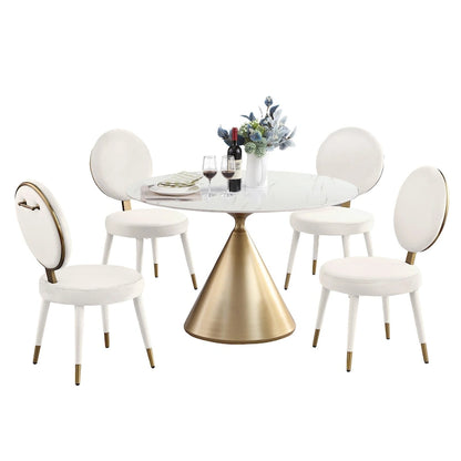 Ensemble table et chaises rondes 5 pièces Morden Fort Modern Luxury