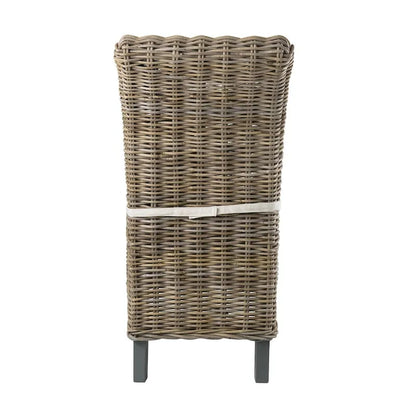 Chaises de salle à manger rembourrées en rotin naturel (ensemble de 2) par East at Main