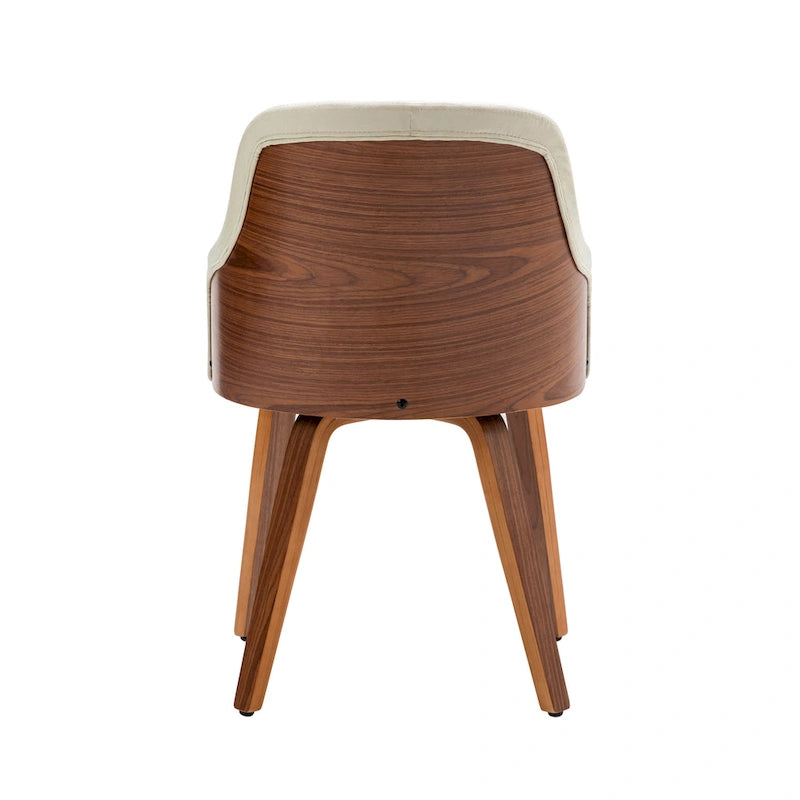 Ensemble de 2 chaises de salle à manger Porthos Home Hye, revêtement en tissu, pieds en bois courbé