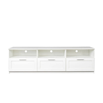 Meuble TV minimaliste moderne, support TV 80 pouces, casier ouvert, salon, chambre