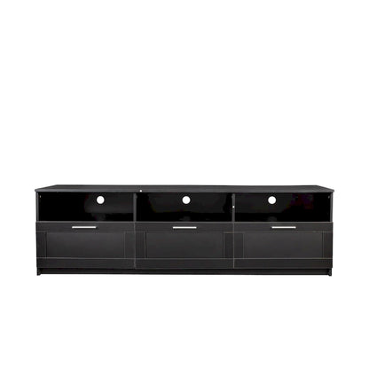Meuble TV minimaliste moderne, support TV 80 pouces, casier ouvert, salon, chambre