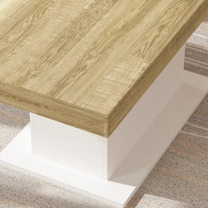 Table de salle à manger extensible avec plateau en bois et support pour ordinateur (noir/blanc)