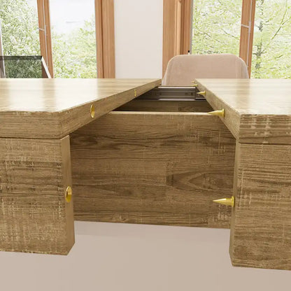 Table de salle à manger extensible avec plateau en bois et support pour ordinateur (noir/blanc)