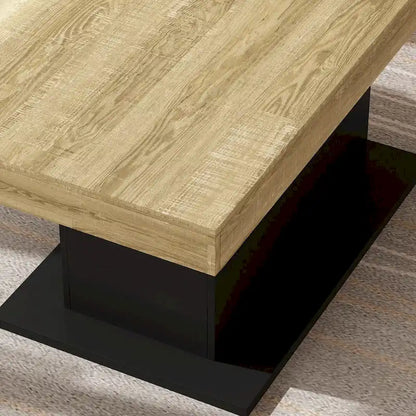 Table de salle à manger extensible avec plateau en bois et support pour ordinateur (noir/blanc)