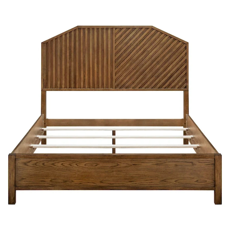 Lit Queen en bois brun Sunset Cliff d'INK+IVY