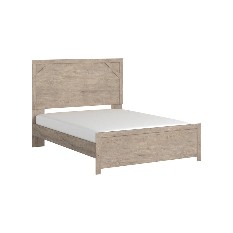 Lit à panneaux brun clair Senniberg