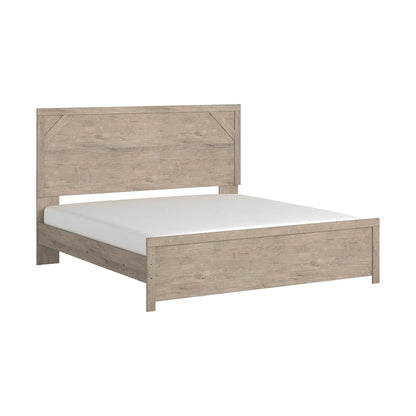 Lit à panneaux brun clair Senniberg