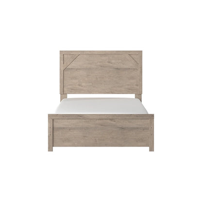 Lit à panneaux brun clair Senniberg