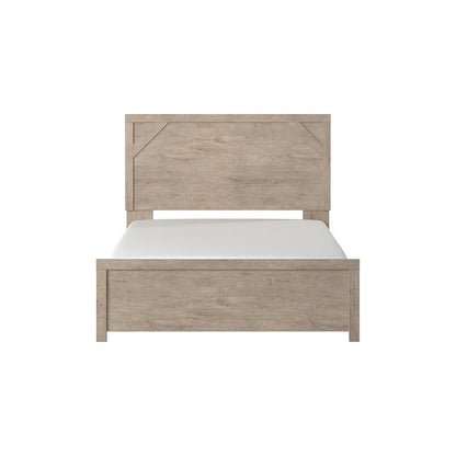 Lit à panneaux brun clair Senniberg