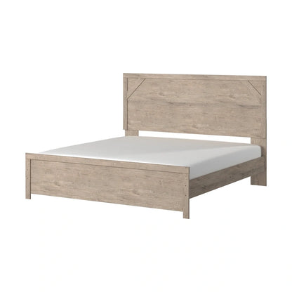 Lit à panneaux brun clair Senniberg