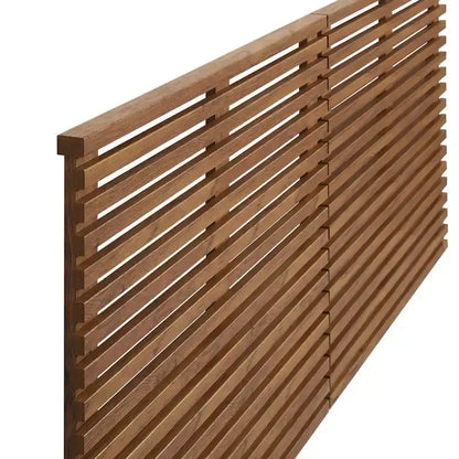 Tête de lit flottante Vidalia en noyer, style moderne du milieu du siècle, pour lit king size