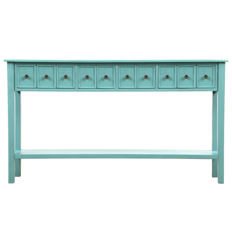 Console d'entrée longue rustique à 4 tiroirs Harper &amp; Bright Designs