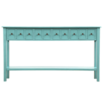 Console d'entrée longue rustique à 4 tiroirs Harper &amp; Bright Designs