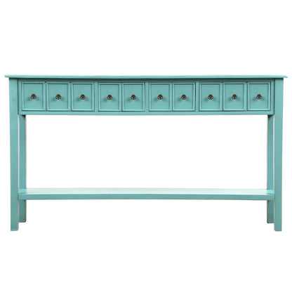 Console d'entrée longue rustique à 4 tiroirs Harper &amp; Bright Designs