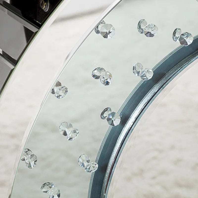 Console moderne avec base en cristal, table d'entrée/canapé