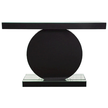 Console moderne avec base en cristal, table d'entrée/canapé