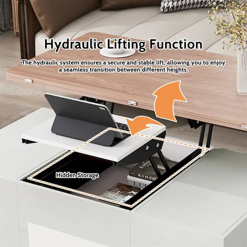 Table basse multifonctionnelle Merax Modern à plateau relevable