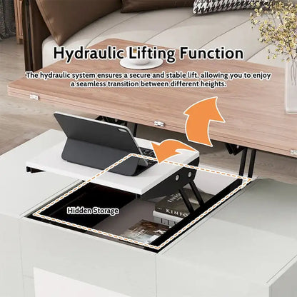 Table basse multifonctionnelle Merax Modern à plateau relevable