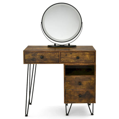 Coiffeuse moderne avec armoire de rangement - 31,5 x 16 x 30 (L x l x H)