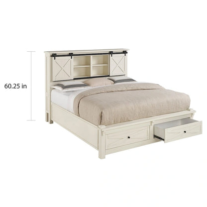 Collection de chambre à coucher Simply Solid Shanna en bois massif, 6 pièces avec rangement