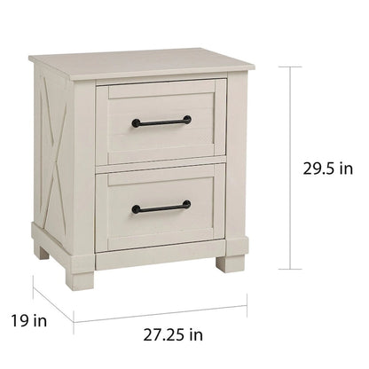 Collection de chambre à coucher Simply Solid Shanna en bois massif, 6 pièces avec rangement