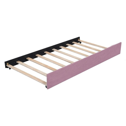 Lit de jour rembourré deux places avec dossier ergonomique et lit gigogne