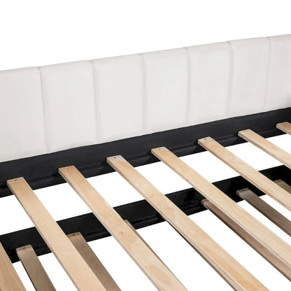 Lit de jour rembourré deux places avec dossier ergonomique et lit gigogne