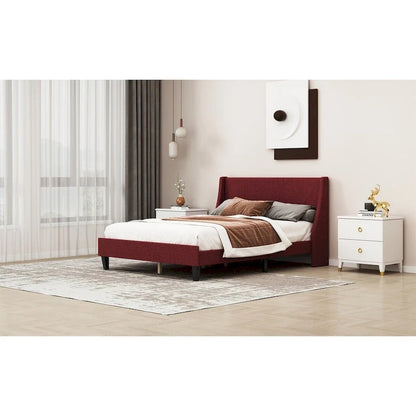 Cadre de lit double, cadre de lit rembourré, plateforme