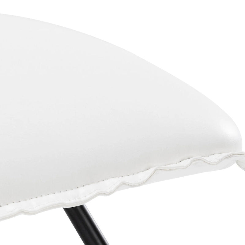 Fauteuil d'appoint style milieu du siècle en similicuir avec dossier réglable, lot de 2 - 80 cm (H) x 56 cm (L) x 60 cm (P)