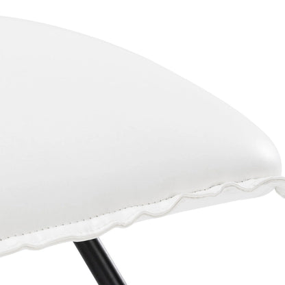 Fauteuil d'appoint style milieu du siècle en similicuir avec dossier réglable, lot de 2 - 80 cm (H) x 56 cm (L) x 60 cm (P)