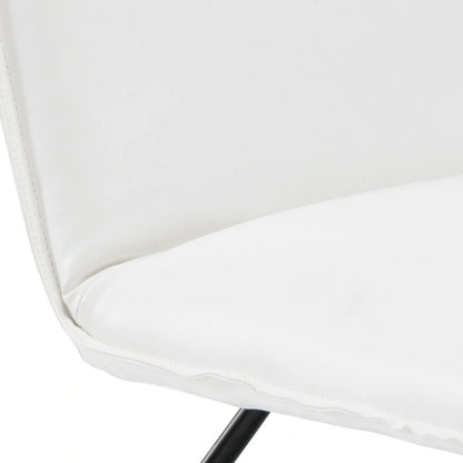 Fauteuil d'appoint style milieu du siècle en similicuir avec dossier réglable, lot de 2 - 80 cm (H) x 56 cm (L) x 60 cm (P)