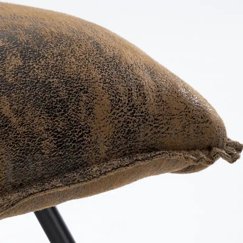 Fauteuil d'appoint style milieu du siècle en similicuir avec dossier réglable, lot de 2 - 80 cm (H) x 56 cm (L) x 60 cm (P)