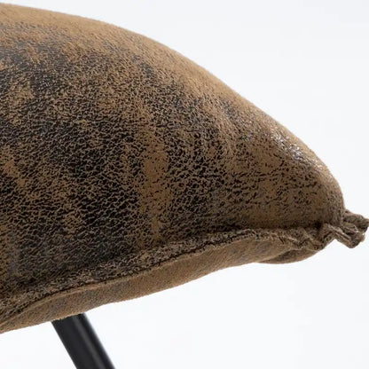 Fauteuil d'appoint style milieu du siècle en similicuir avec dossier réglable, lot de 2 - 80 cm (H) x 56 cm (L) x 60 cm (P)