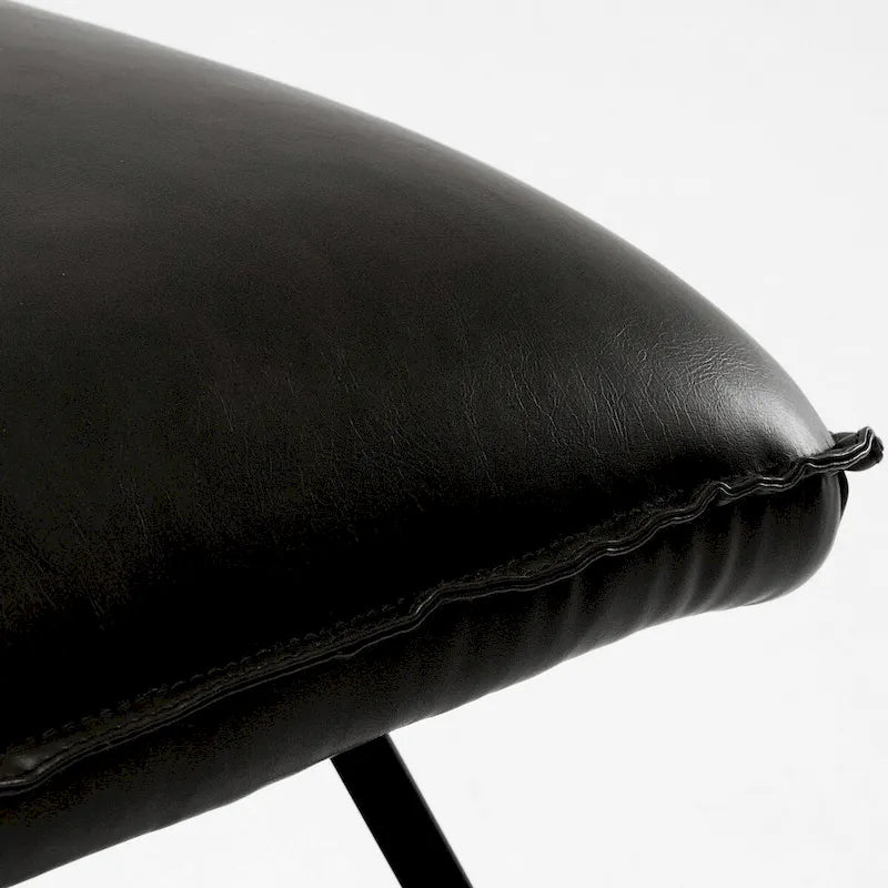 Fauteuil d'appoint style milieu du siècle en similicuir avec dossier réglable, lot de 2 - 80 cm (H) x 56 cm (L) x 60 cm (P)