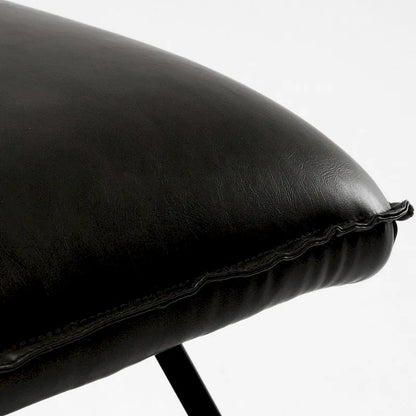 Fauteuil d'appoint style milieu du siècle en similicuir avec dossier réglable, lot de 2 - 80 cm (H) x 56 cm (L) x 60 cm (P)