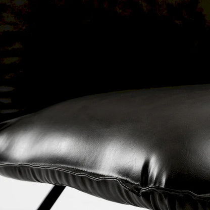 Fauteuil d'appoint style milieu du siècle en similicuir avec dossier réglable, lot de 2 - 80 cm (H) x 56 cm (L) x 60 cm (P)