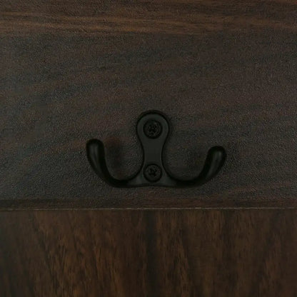 Porte-manteau 3 en 1 avec banc de rangement, 3 crochets et coussin