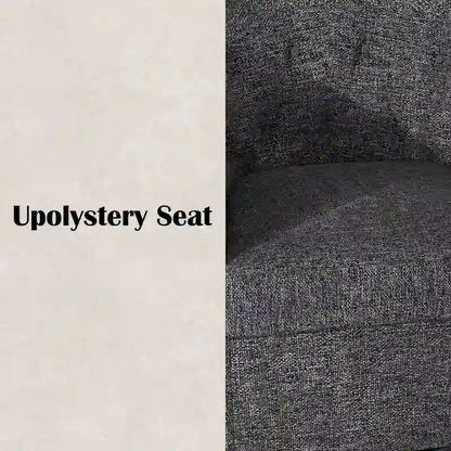 Fauteuil pivotant en tissu capitonné