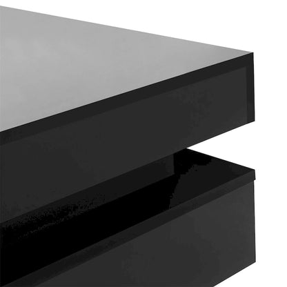 Table basse carrée brillante à rangements multiples Harper&amp;Bright Designs