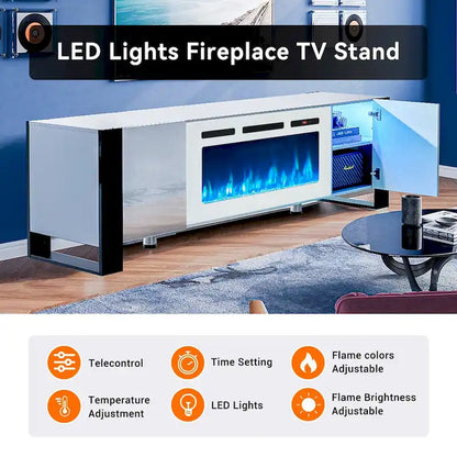 Meuble TV avec cheminée et foyer de 36 pouces