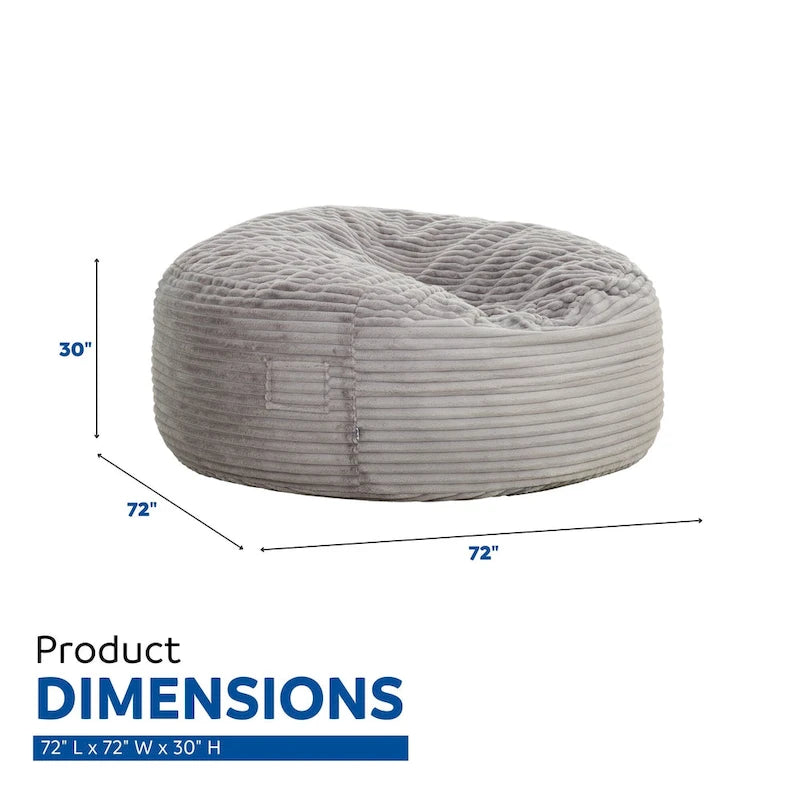 Pouf en mousse et fausse fourrure Sealy Kade de 1,8 m