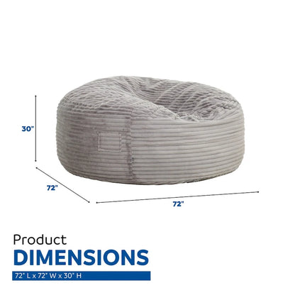 Pouf en mousse et fausse fourrure Sealy Kade de 1,8 m