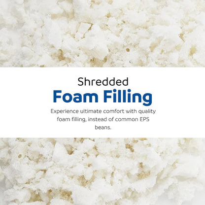 Pouf en mousse et fausse fourrure Sealy Kade de 1,8 m