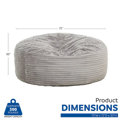 Pouf en mousse et fausse fourrure Sealy Kade de 1,8 m