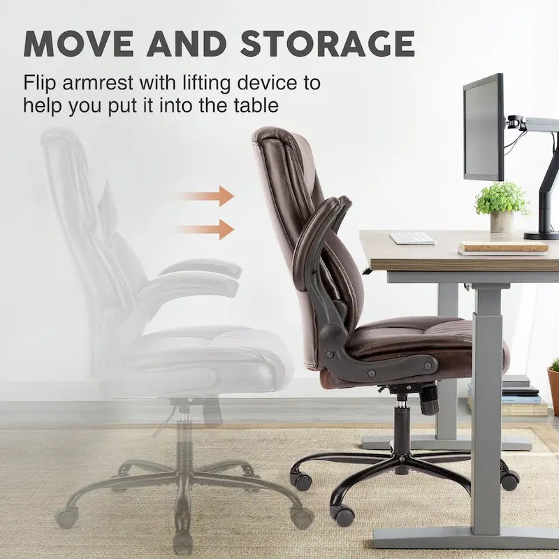 Chaise de bureau ergonomique réglable avec accoudoirs relevables