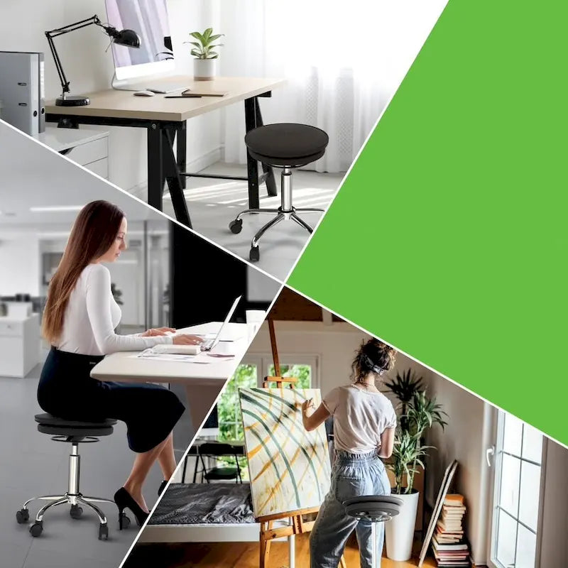 Tabouret oscillant, chaise à ballon d'équilibre sur roulettes, alternative au roulement