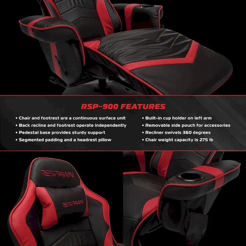 RESPAWN 900 Fauteuil de jeu inclinable avec repose-pieds
