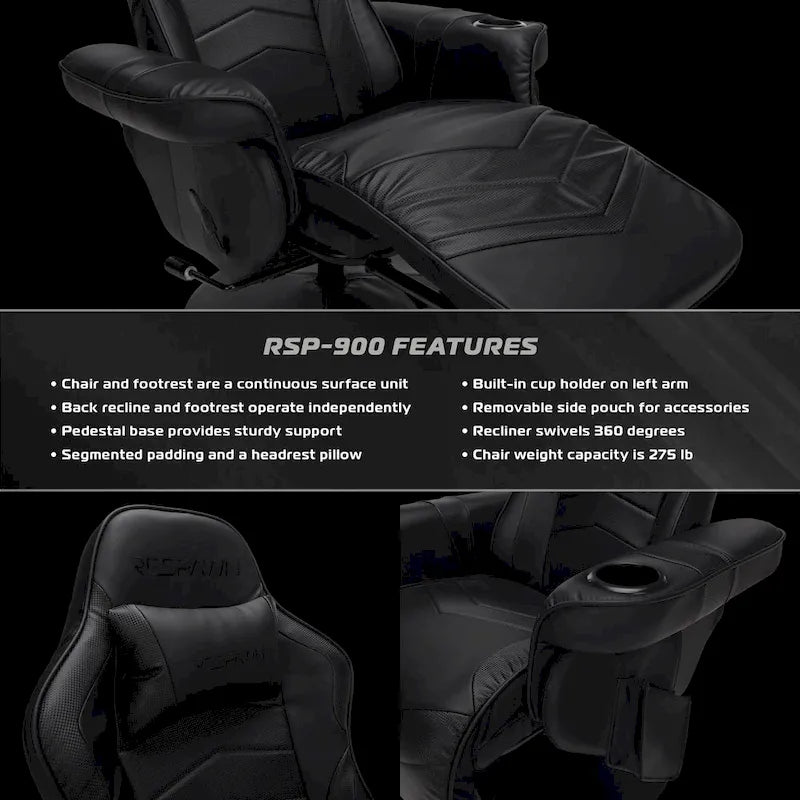RESPAWN 900 Fauteuil de jeu inclinable avec repose-pieds