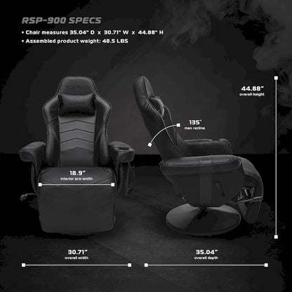 RESPAWN 900 Fauteuil de jeu inclinable avec repose-pieds