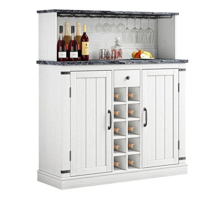 Buffet-bar en bois de style campagnard de 119 cm
